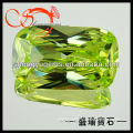 rounded rectangle apple green gemstone supplier CZES00057